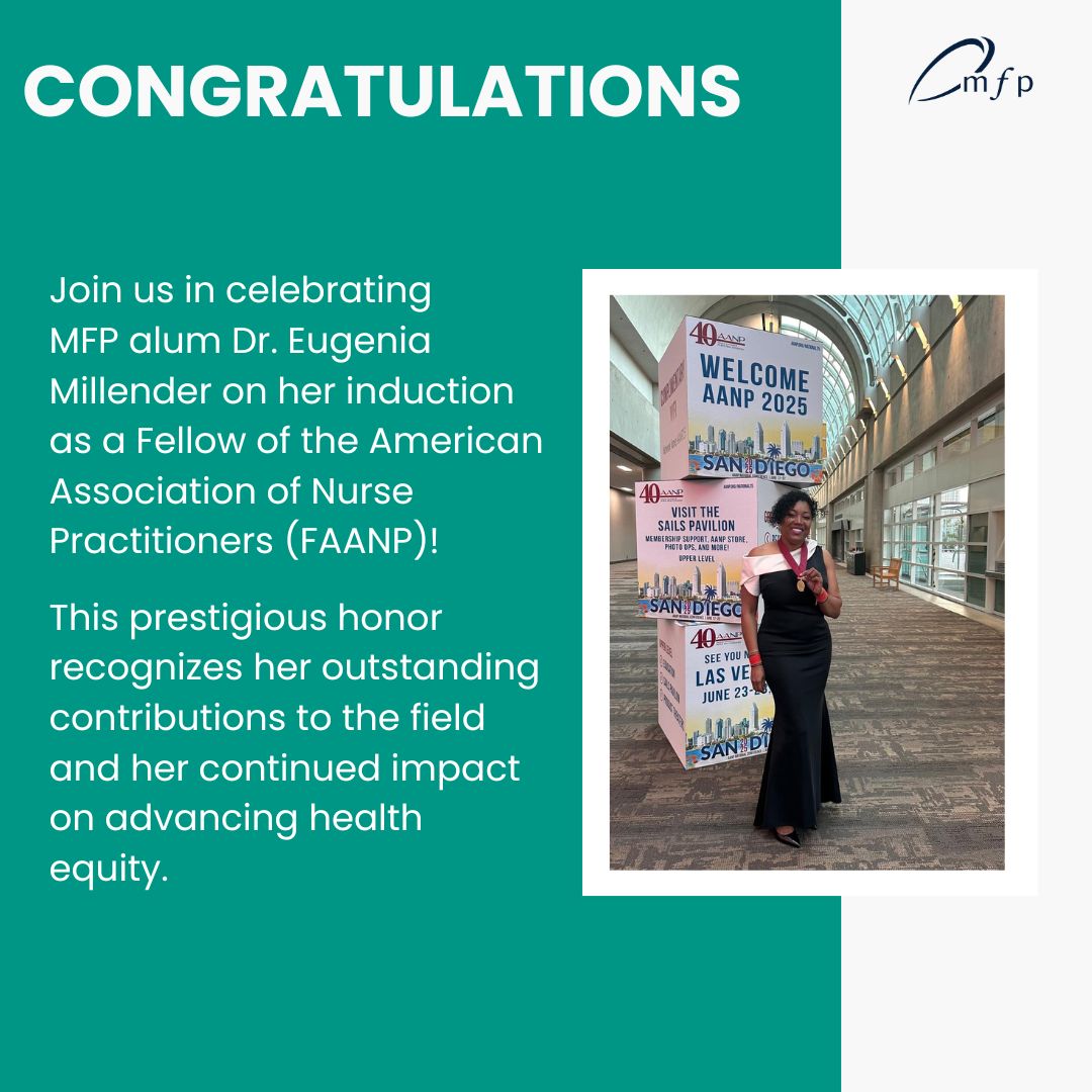 Congratulations to MFP alum Dr. Eugenia Millender