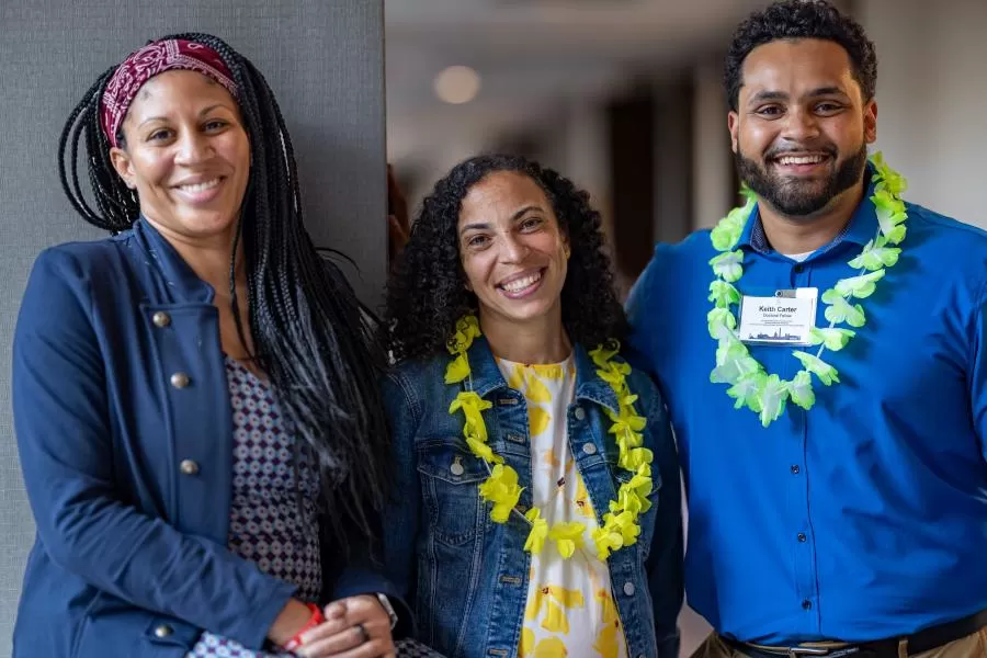 MFP Alumna and mentor Dr. Dawn Bounds with two mentees